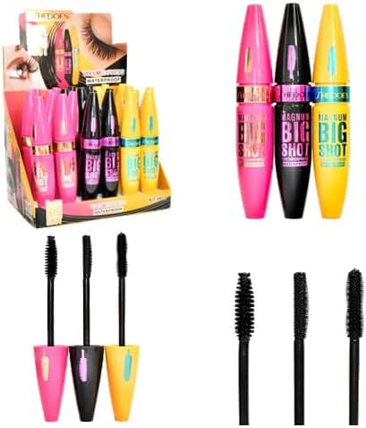 4D Silk Fiber Black Mascaras - 3PCS Different Brush Heads Mascaras - Black Volume and Length Waterproof - Extra Long Thick & Voluminous Lash Mascaras - Not Blooming Curling Natural Eye Makeup10ML