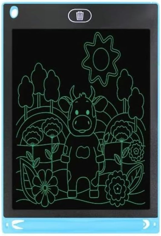 LCD Writing Tablet, 12 Inch Pink or Blue Drawing Board for Kids, Reusable Learning Pads Airplane Travel Toys for 3 4 5 6 Year Old Girls Toddlers, Educational Doodle Scribbler Gifts for Birthday