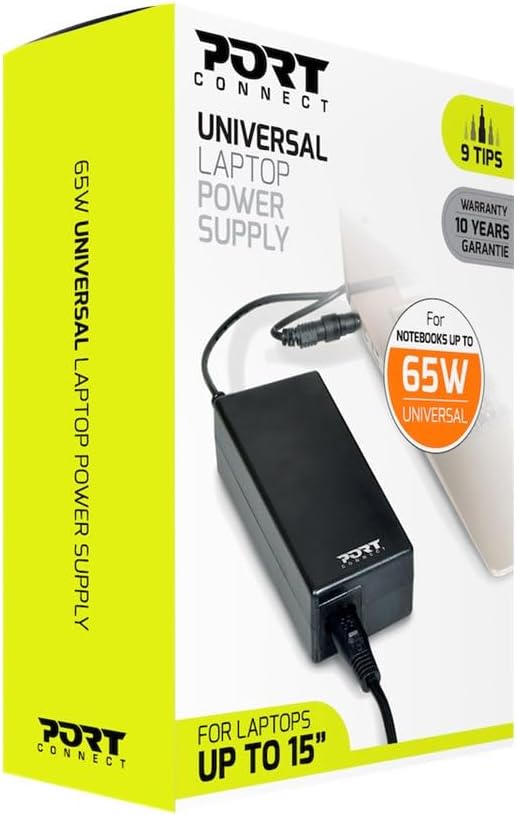 Port Connect Universal 65W Laptop Power Supply