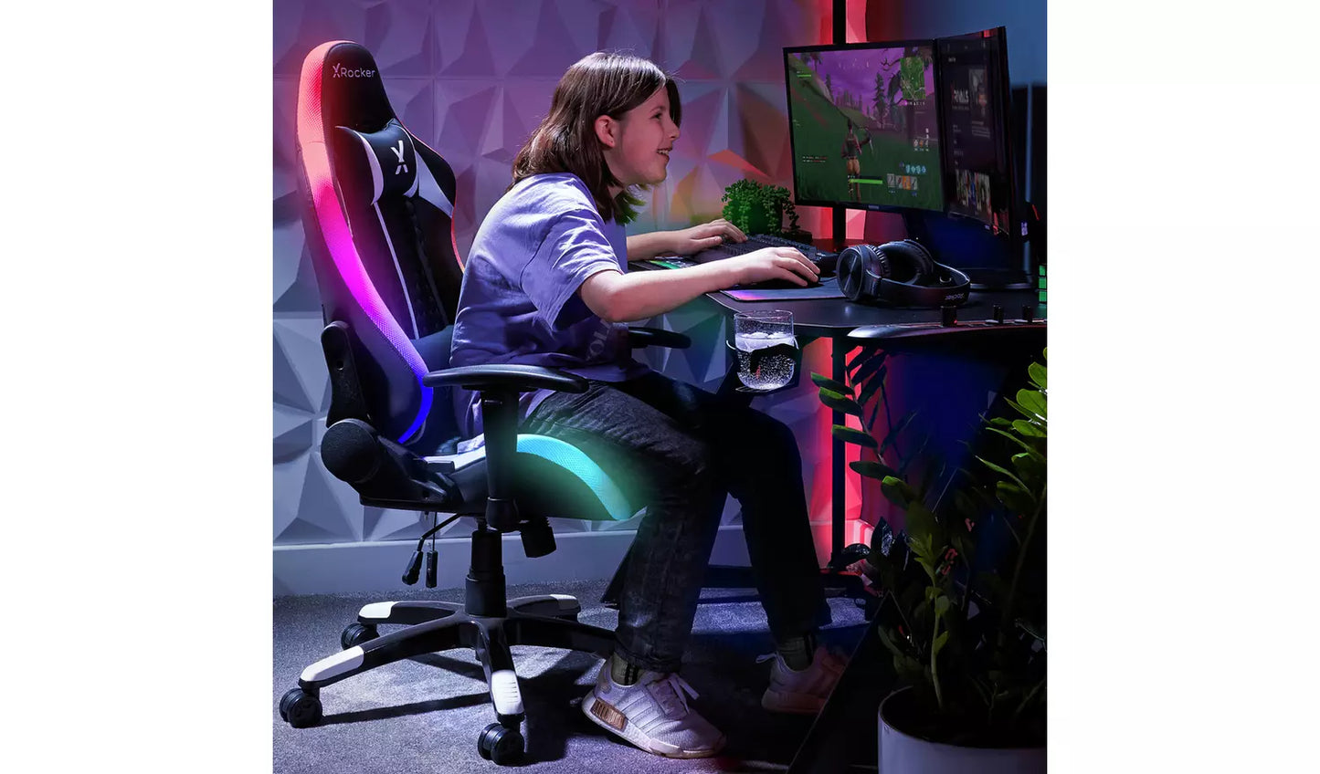 New - X Rocker Arteon RGB eSports Compact Junior Gaming Chair