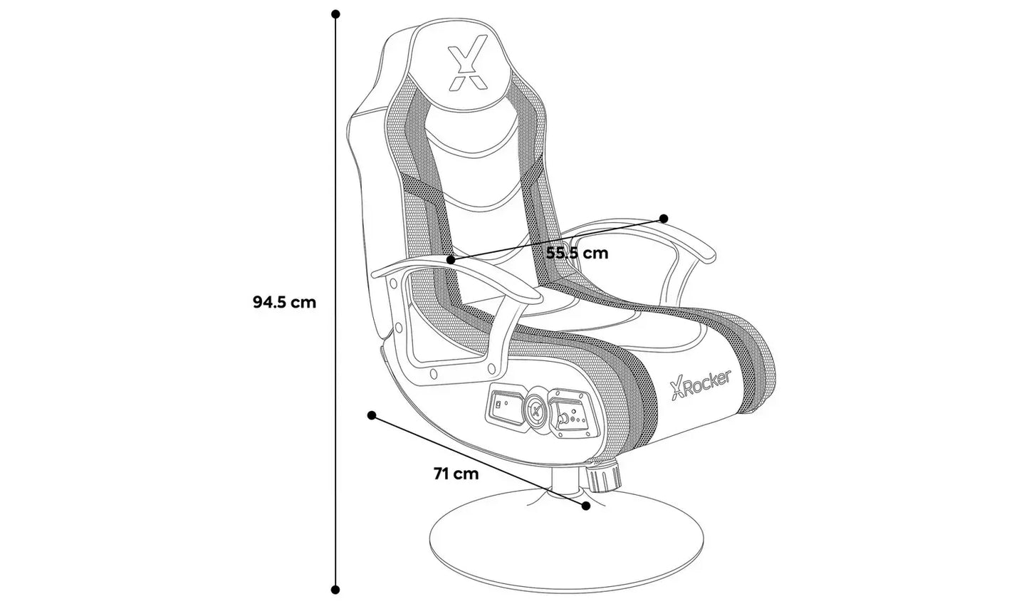 New - X Rocker Bolero RGB LED Stereo Audio Chair
