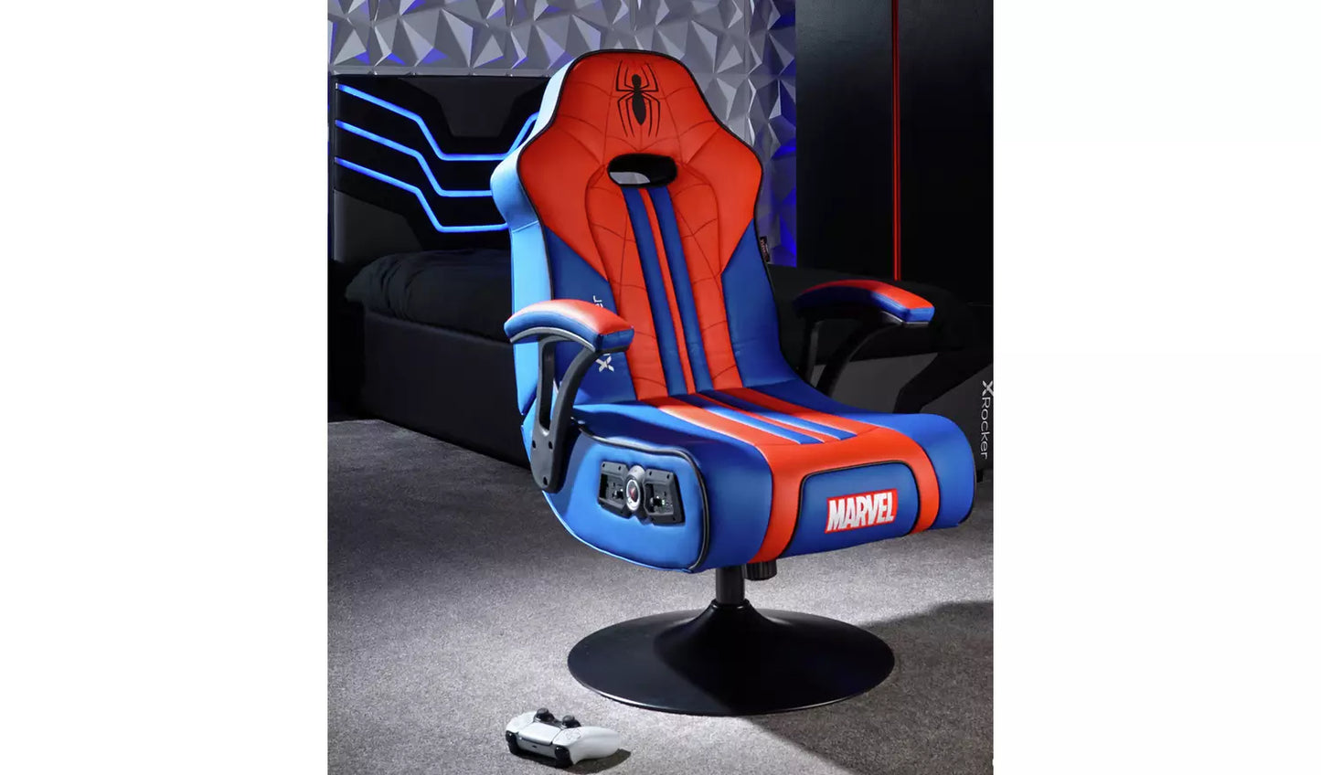 New - X Rocker Elite 2.1 Audio Gaming Chair - Marvel Spider-Man