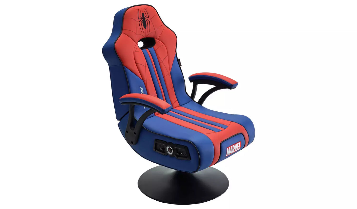 New - X Rocker Elite 2.1 Audio Gaming Chair - Marvel Spider-Man