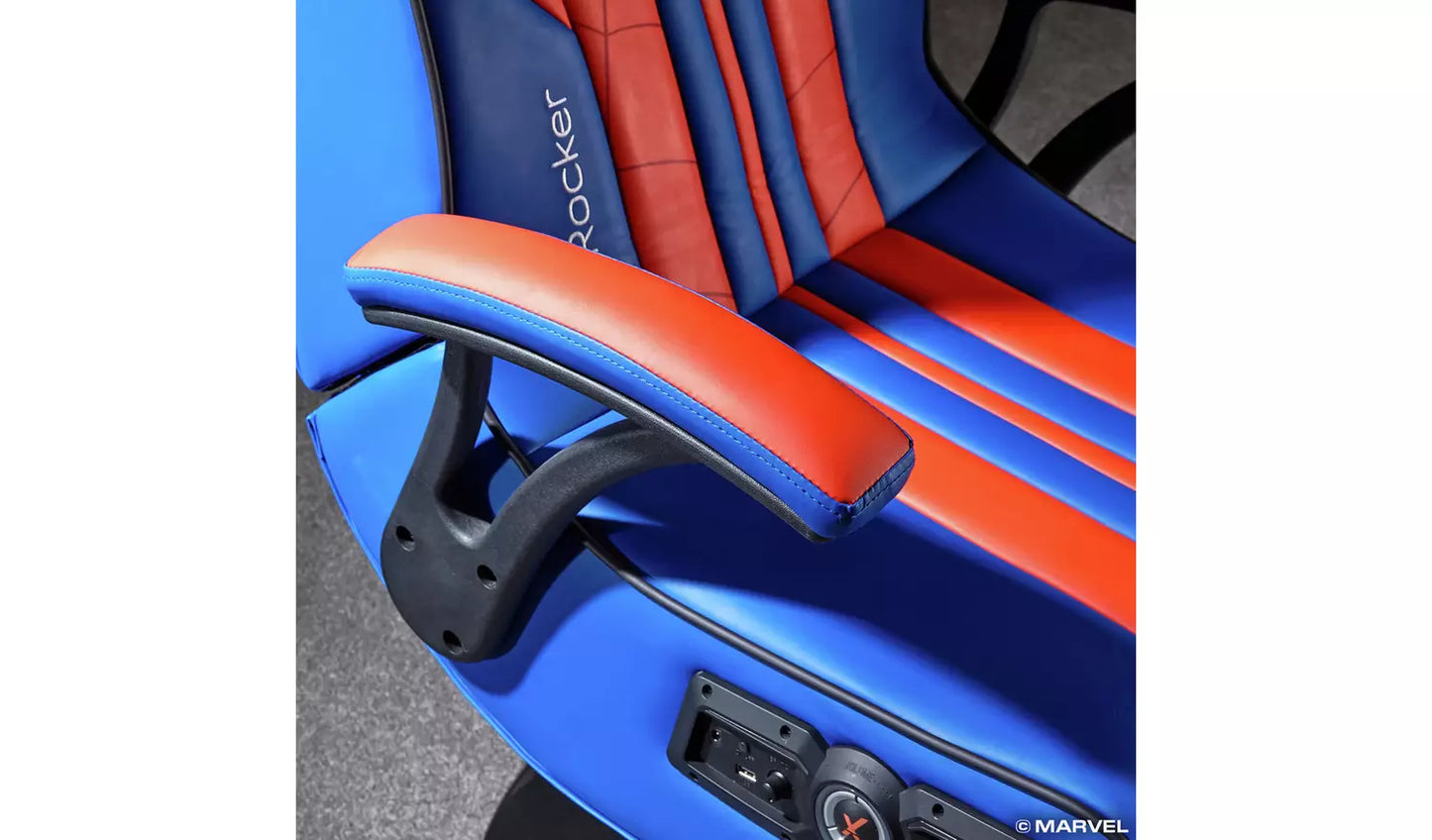 New - X Rocker Elite 2.1 Audio Gaming Chair - Marvel Spider-Man