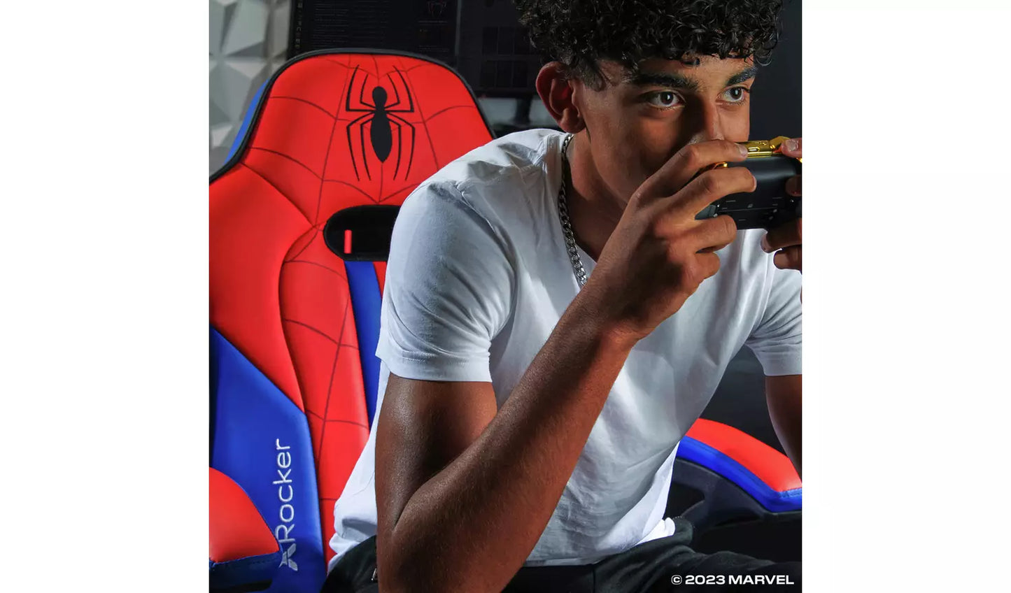 New - X Rocker Elite 2.1 Audio Gaming Chair - Marvel Spider-Man