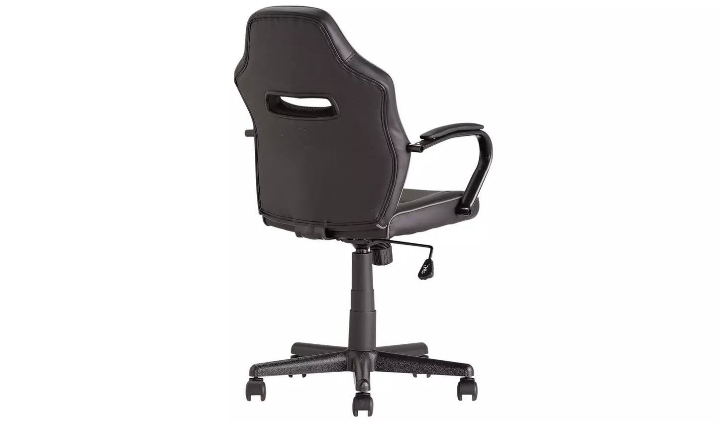 NEW - Argos Home Faux Leather Mid Back Gaming Chair - Black