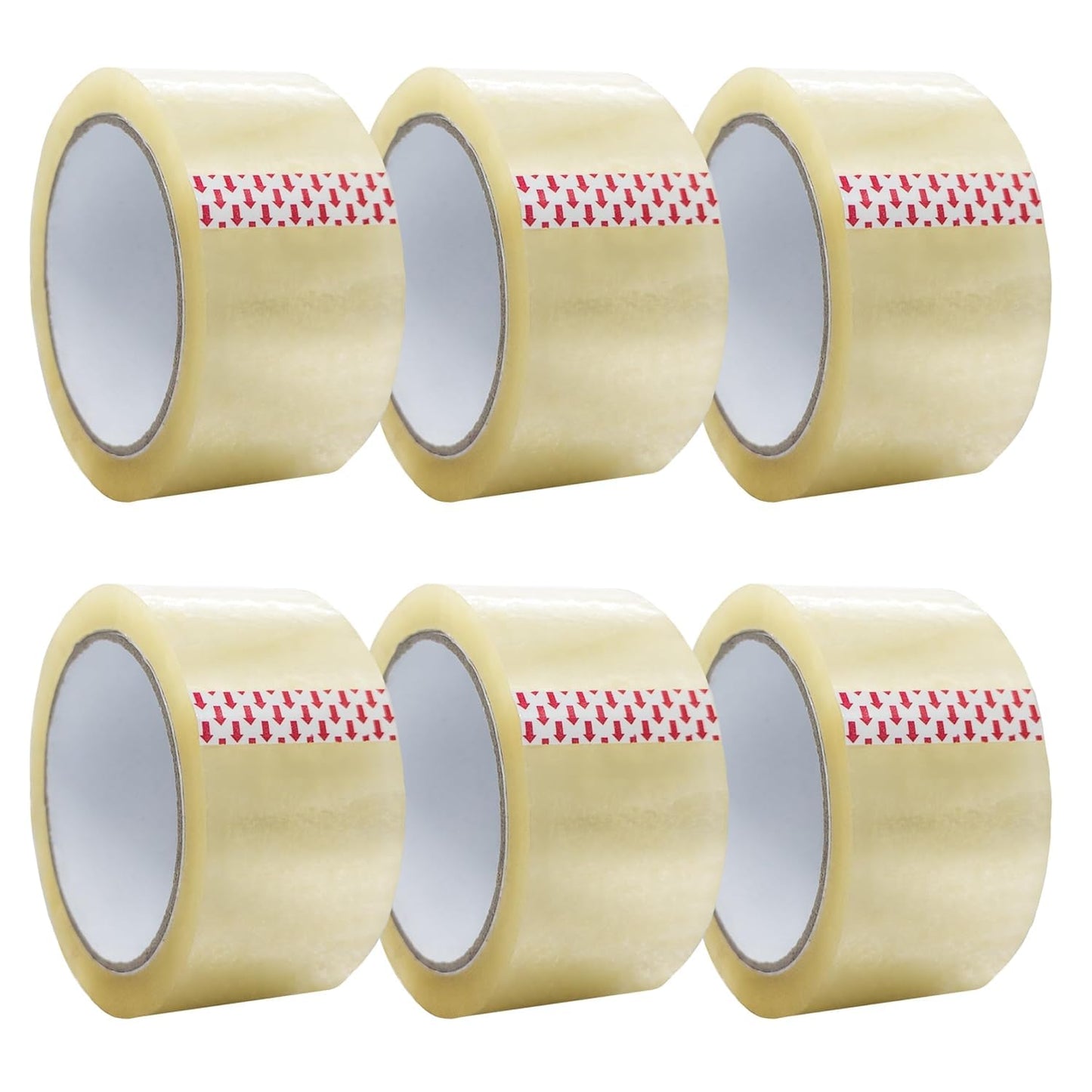 eBransa Cellotape Strong Clear Packing Tape Rolls Extra Long 6 Rolls | 24mm x 66m | Packaging Sellotape Parcel Cellotape Transparent Gift Wrap Tape