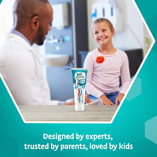 Kids Toothpaste - Aquafresh Big Teeth Fluoride Expert Protection for 6-8 Years Kids 0% Artificial Flavoured 50ml