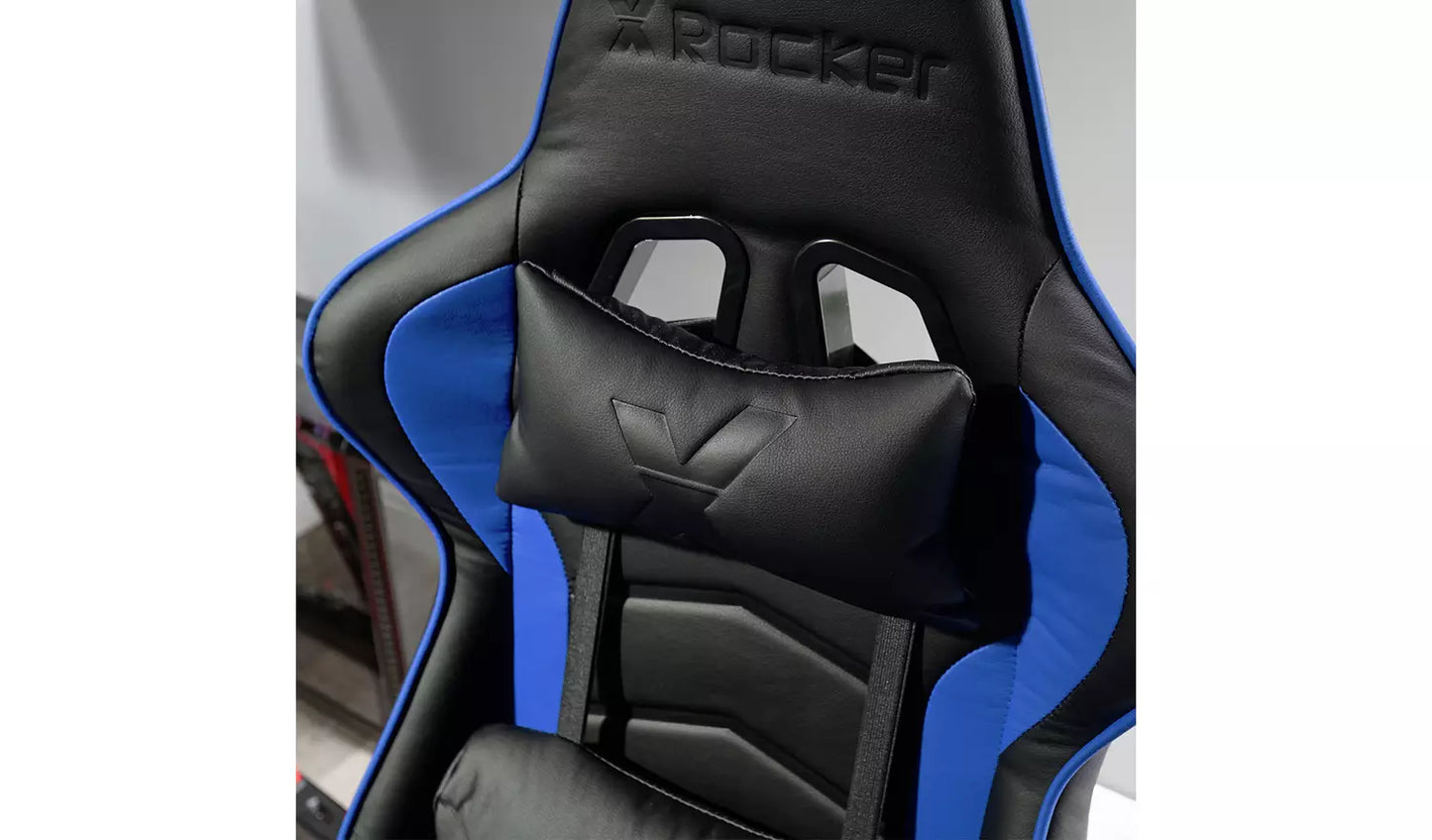 New - X Rocker Alpha eSports Office Gaming Chair - Blue