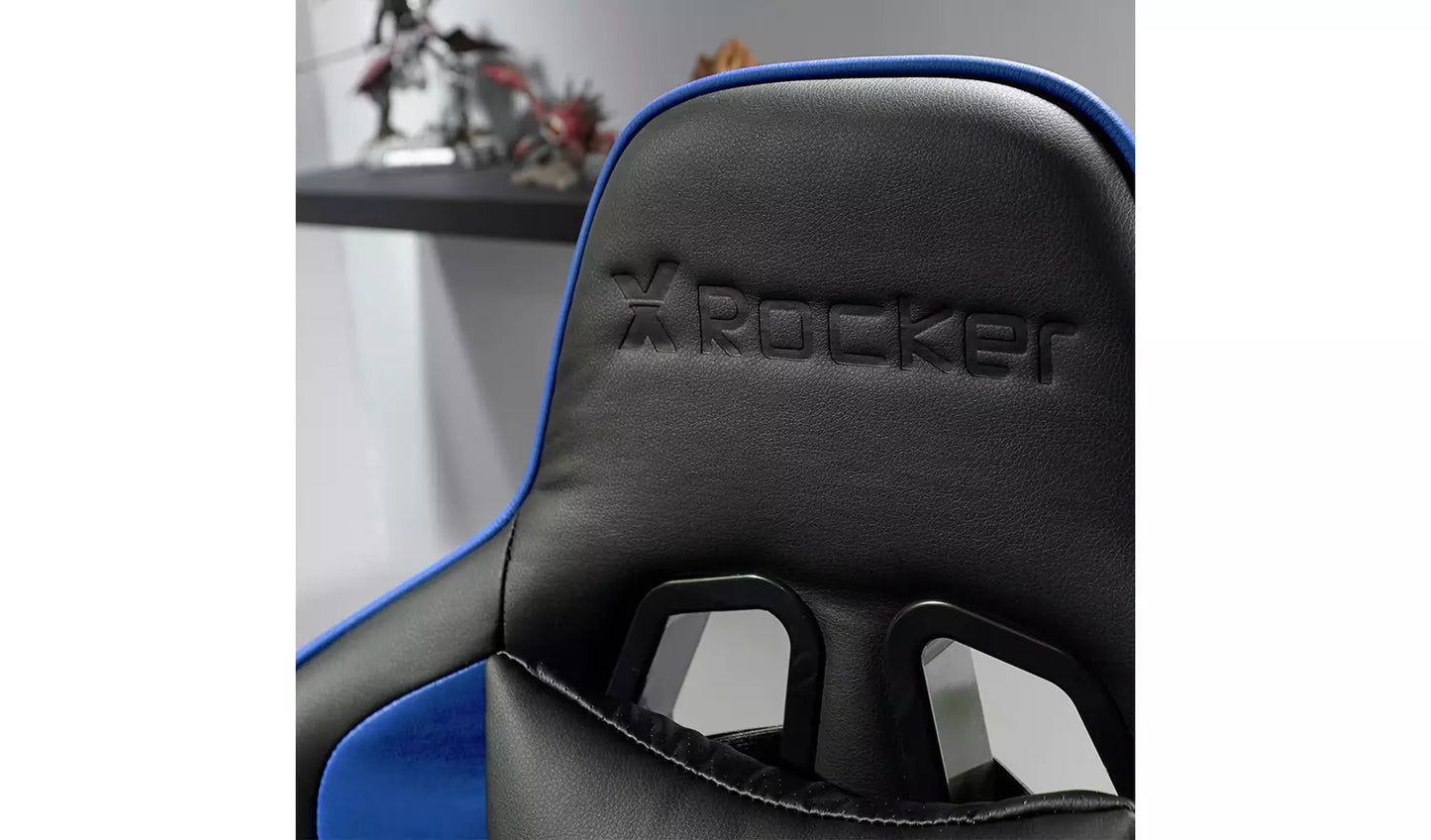 New - X Rocker Alpha eSports Office Gaming Chair - Blue