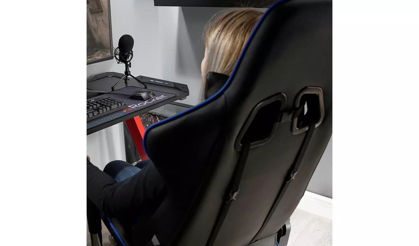 New - X Rocker Alpha eSports Office Gaming Chair - Blue