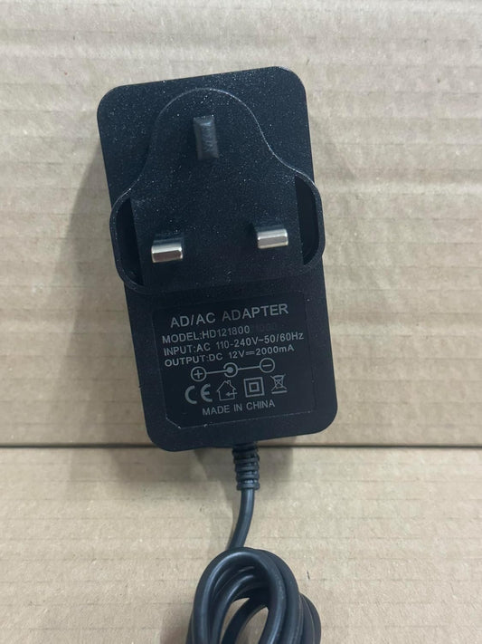 eBransa 2 x ( 12V 2A ) Power Adapter, AC Adapter 100-240V to 12v DC Power Supply Driver Transformer Universal Power Adapter 5.5mm x 2.1mm Jack for LED Strip Lights, Router, CCTV Camera, Monitor, Gaming Chairs -1.5M