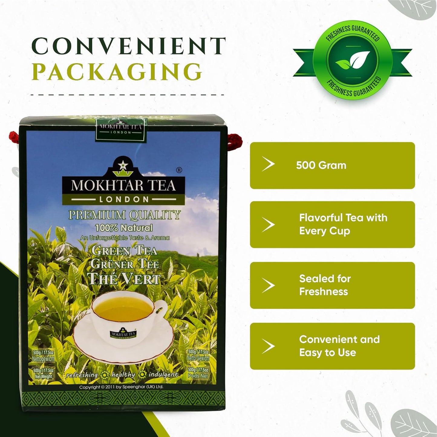 Green Tea | Premium Quality | Loose Leaf | 500 gram | 100% Natural