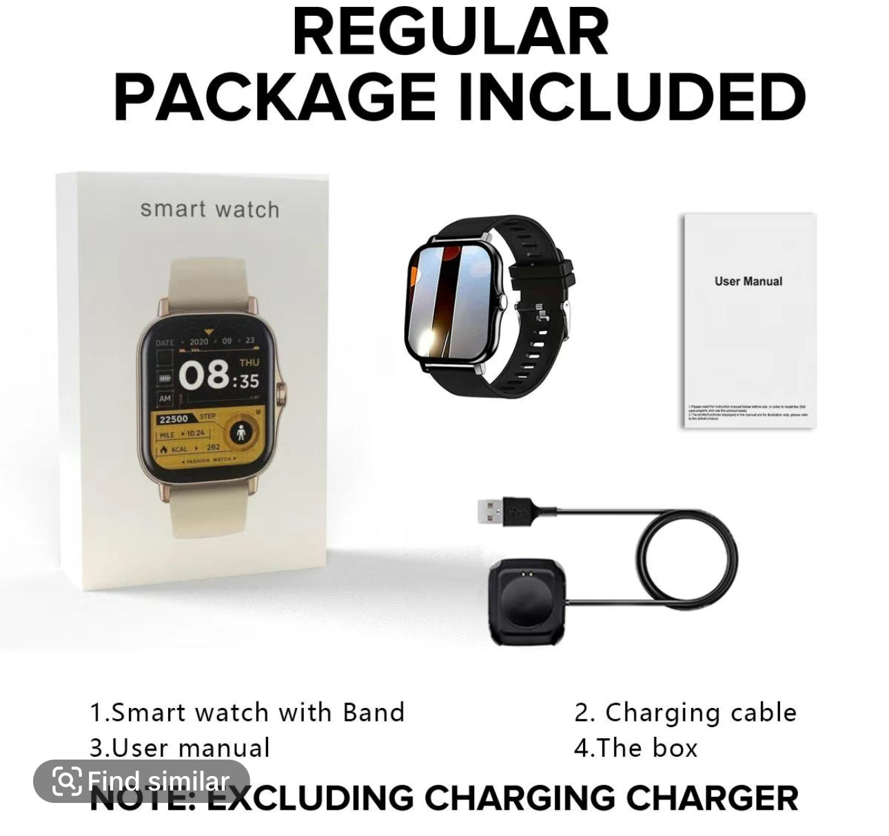 Fashionable 1.83 inches Multifunctional Smartwatch, Digital Watch with BT Calling, Sports Smart Watches for Women & Men - UK Stock