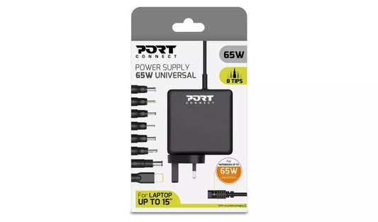 Port Connect Universal 65W Laptop Power Supply
