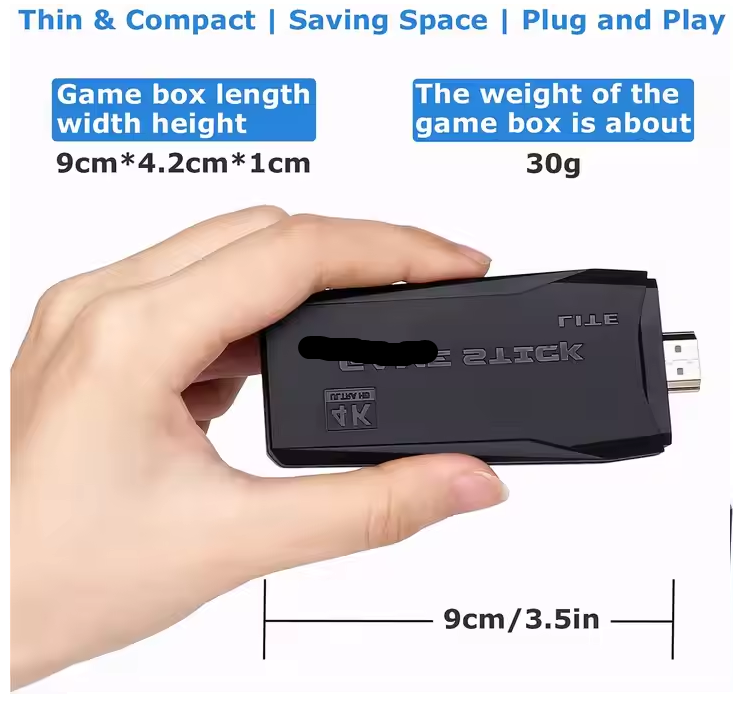 TV 64G Built-in 20000 Games Stick 2 Wireless Controller Gamepad 4K HD Video Game Console