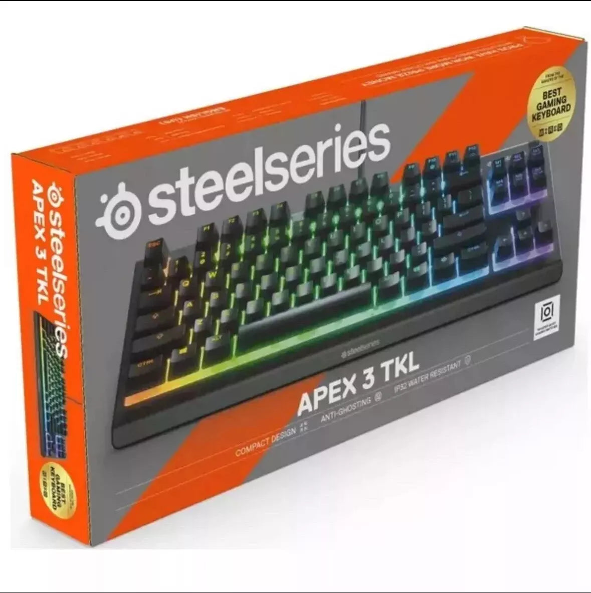 SteelSeries Apex 3 TKL Gaming Keyboard Rgb Anti Ghosting Compact - Black