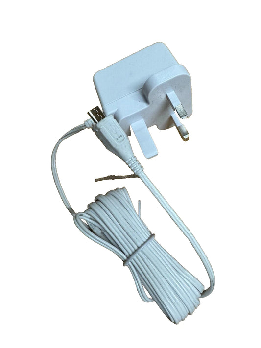 UK plug Design 5V 1000mA White Main Plug 3 pin Micro USB wall Charger - 1.5Mitre ( Pack of 3 )
