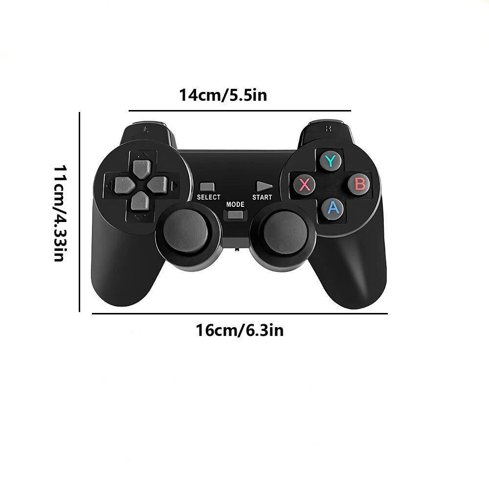 TV 64G Built-in 20000 Games Stick 2 Wireless Controller Gamepad 4K HD Video Game Console