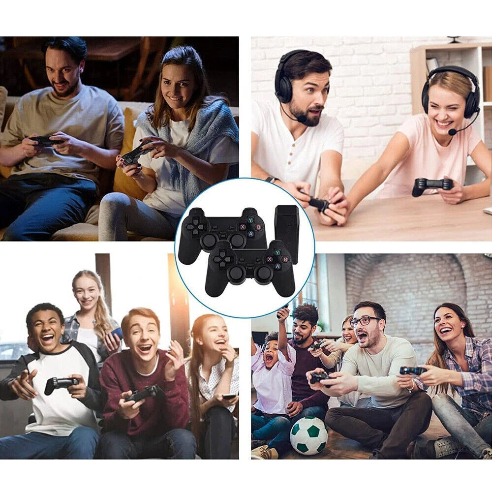 TV 64G Built-in 20000 Games Stick 2 Wireless Controller Gamepad 4K HD Video Game Console