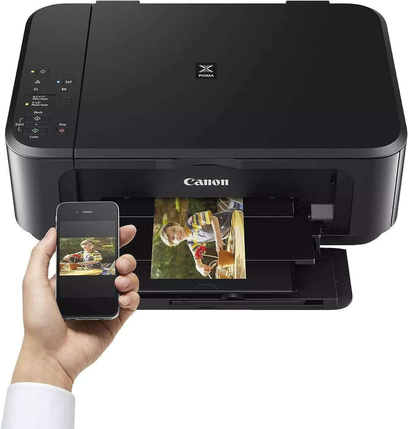 New - Canon Pixma MG3650S Multifunction Inkjet Wireless WiFi Printer - Black with ink