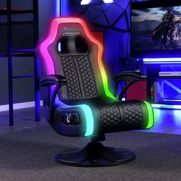 New - X Rocker Adrenaline RGB Stereo Gaming chair with LED Light