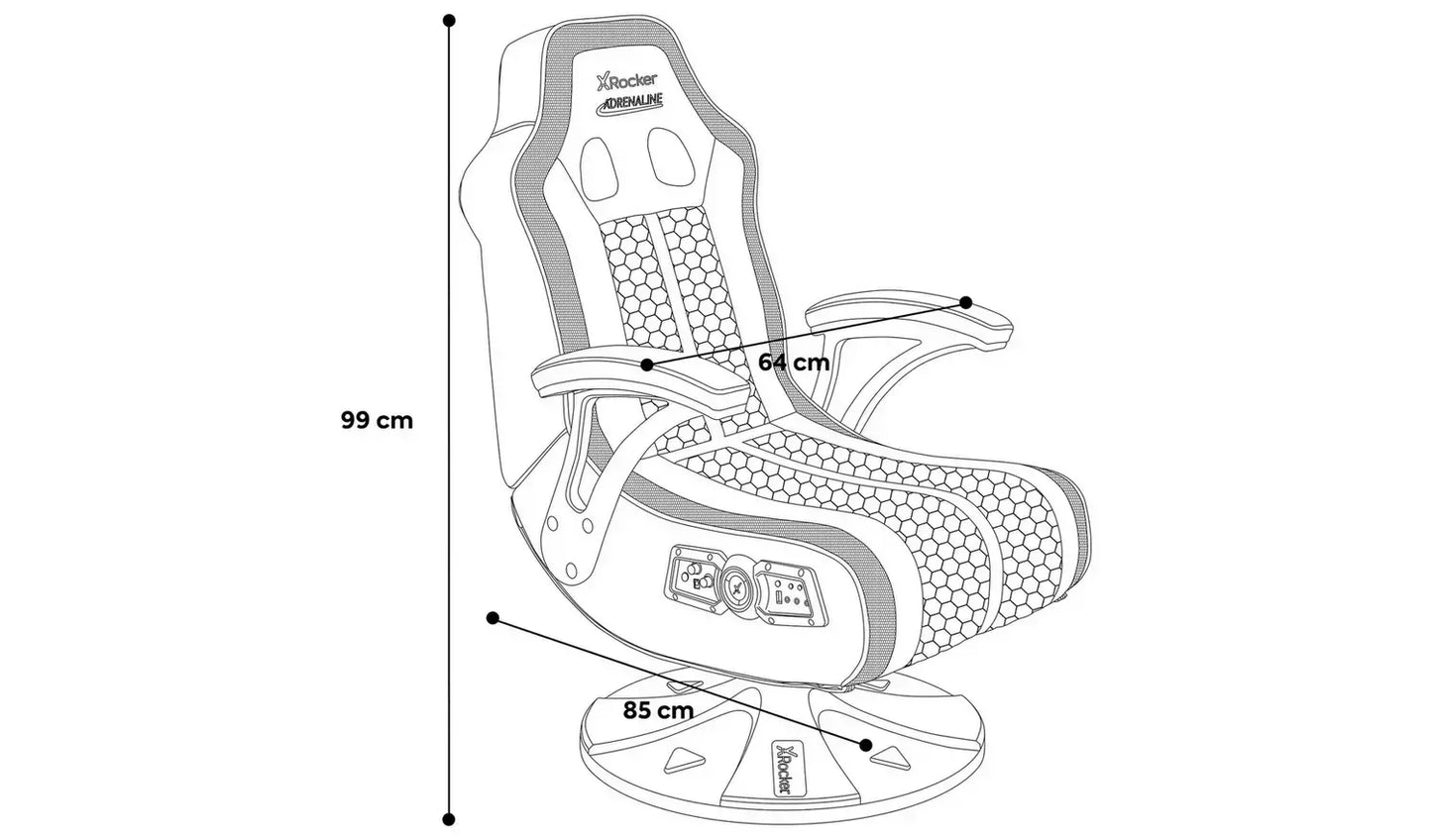 New - X Rocker Adrenaline RGB Stereo Gaming chair with LED Light