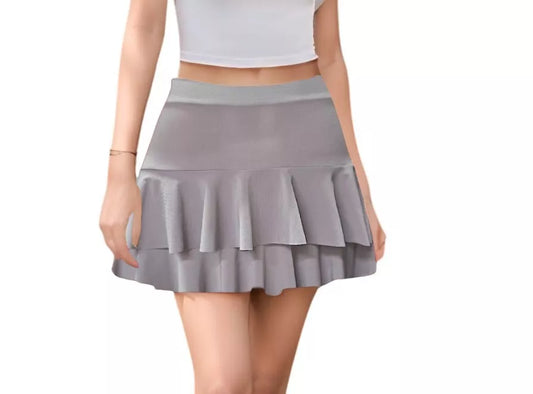 Women's RARA Mini Skirt Layered Elasticated Party Dance Skirt Casual