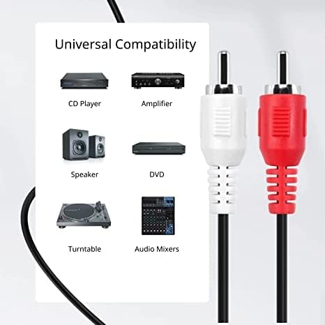 Aux cable 3.5mm Male Stereo - Audio Cable - Auxiliary for Cars, Headphones compatible with iPhones, iPad, Laptops - Black  -  1.5 mitres