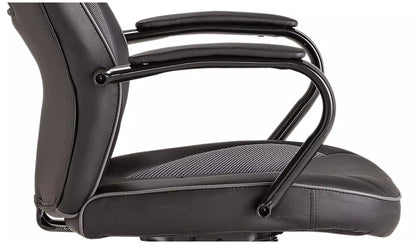 NEW - Argos Home Faux Leather Mid Back Gaming Chair - Black