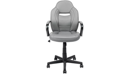 New - Argos Home Faux Leather Gaming Chair - Grey