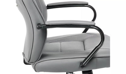 New - Argos Home Faux Leather Gaming Chair - Grey