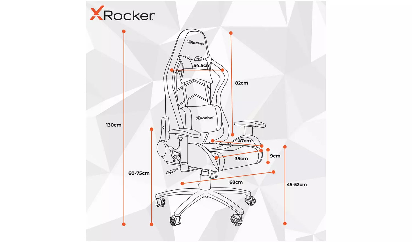 New - X Rocker Alpha eSports Office Gaming Chair - Red