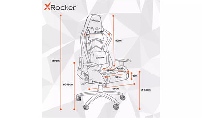 New - X Rocker Alpha eSports Office Gaming Chair - Red