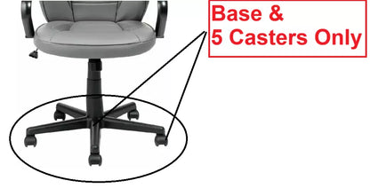 Genuine Office Chair Base Swivel Chair & Casters for Argos Home Mid Back Chairs