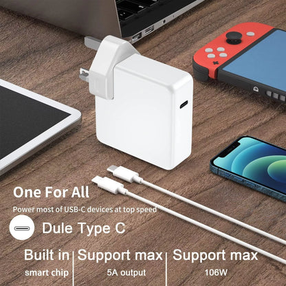 MacBook Pro Charger 106W USB-C Fast Compatible MacBook Air, iPad Pro +Cable