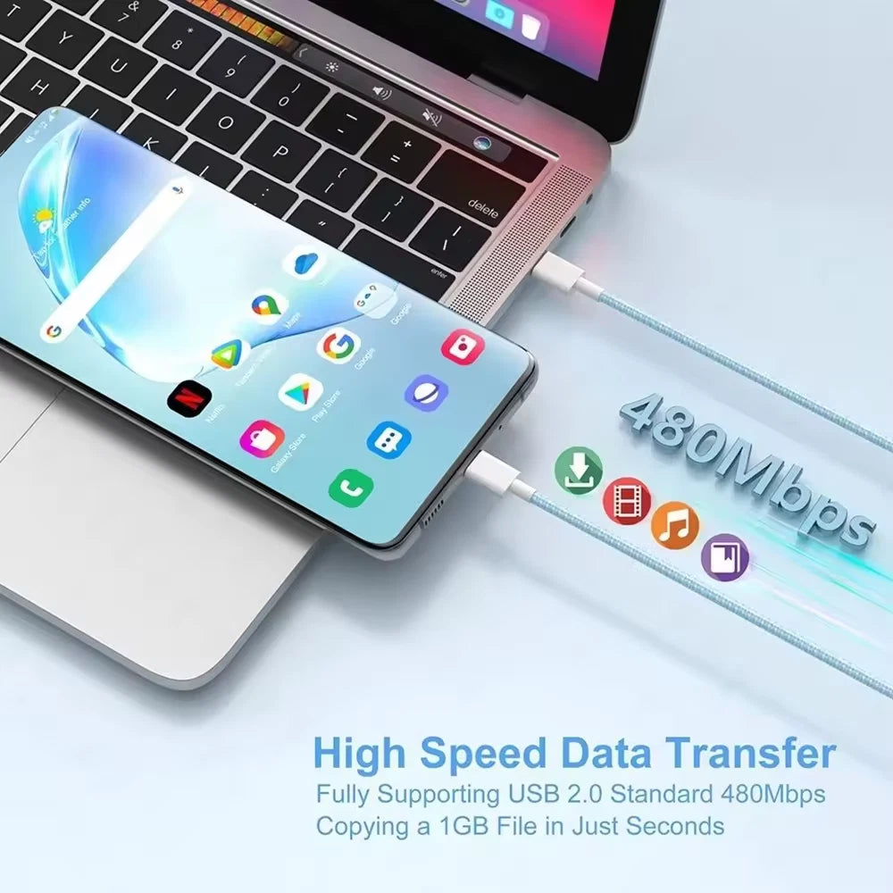 Original iPhone 15 Charger Cable [1Pack 2M or 1Pack 1M], Long USB C to USB C Charging Cable
