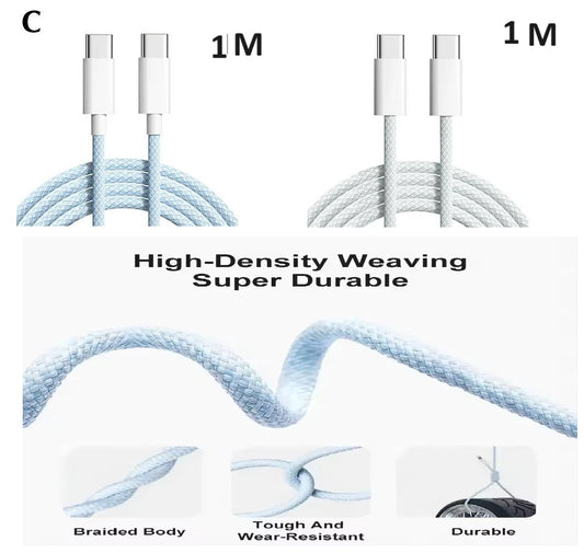 Original iPhone 15 Charger Cable [1Pack 2M or 1Pack 1M], Long USB C to USB C Charging Cable