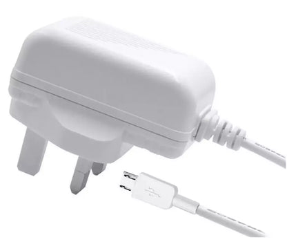 UK plug Design 5V 1000mA White Main Plug 3 pin Micro USB wall Charger - 1.5Mitre ( Pack of 3 )