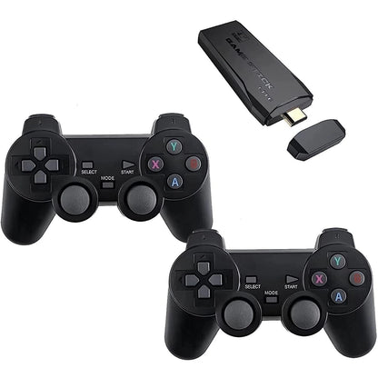 TV 64G Built-in 20000 Games Stick 2 Wireless Controller Gamepad 4K HD Video Game Console