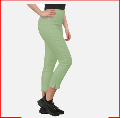 Women’s Capri Trousers 3/4 Length Summer Stretch Cropped Pants Ladies Bengaline