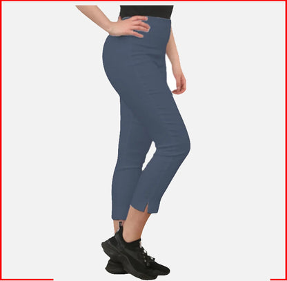 Women’s Capri Trousers 3/4 Length Summer Stretch Cropped Pants Ladies Bengaline