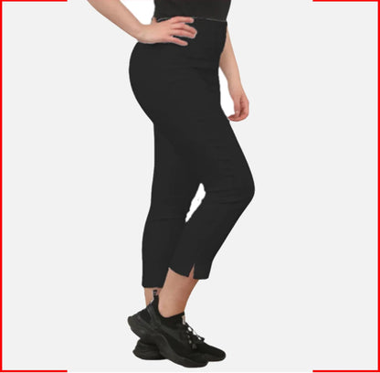 Women’s Capri Trousers 3/4 Length Summer Stretch Cropped Pants Ladies Bengaline