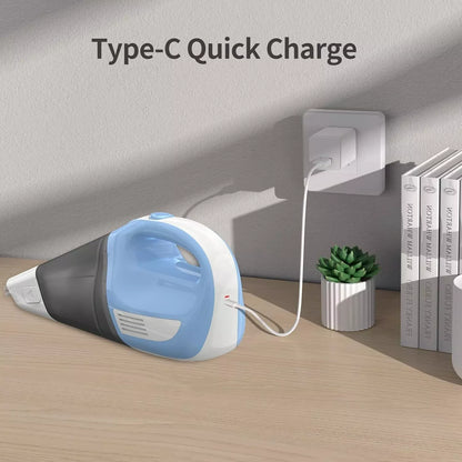 New - Handheld Vacuum Cleaner, Wireless Car Vacuum, 9000 Pa Suction Power, 11.1 V Li-ion 7800 mAh Battery, Quick Cleaning, Wet and Dry Use