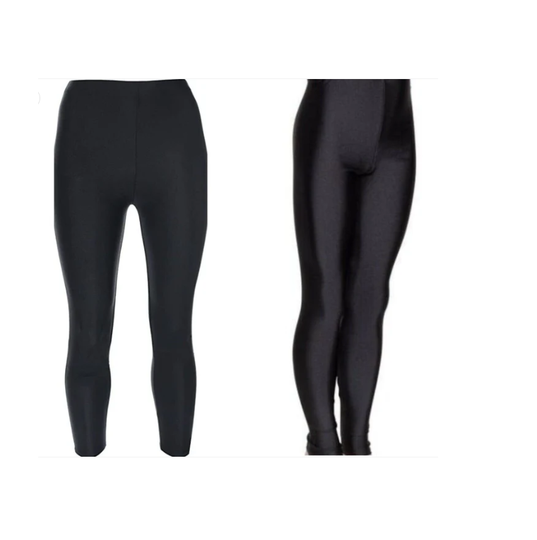 Girl's Women's Stretchy Leggings - Black